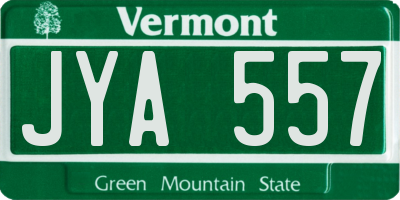 VT license plate JYA557