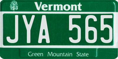 VT license plate JYA565