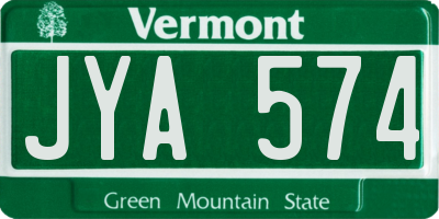 VT license plate JYA574