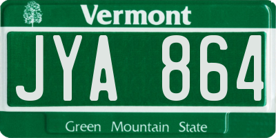 VT license plate JYA864