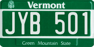 VT license plate JYB501