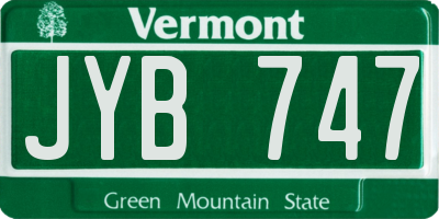 VT license plate JYB747