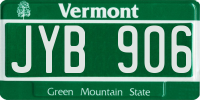 VT license plate JYB906