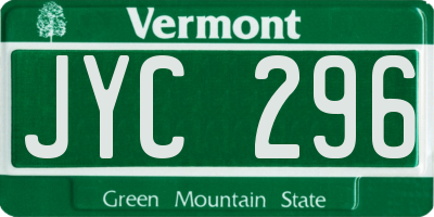 VT license plate JYC296