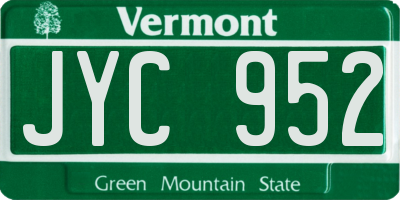 VT license plate JYC952