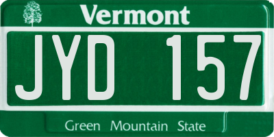 VT license plate JYD157