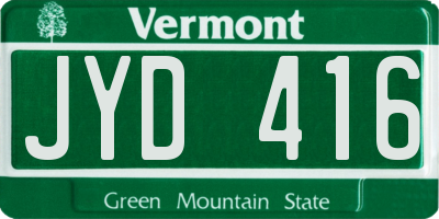 VT license plate JYD416