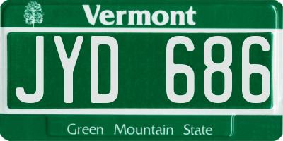 VT license plate JYD686