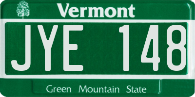 VT license plate JYE148