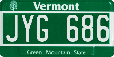 VT license plate JYG686