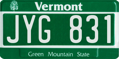 VT license plate JYG831