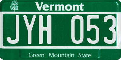 VT license plate JYH053