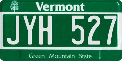 VT license plate JYH527