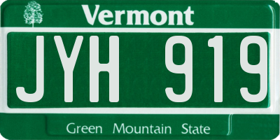 VT license plate JYH919