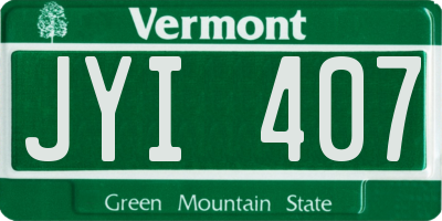 VT license plate JYI407