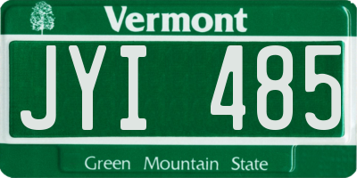 VT license plate JYI485