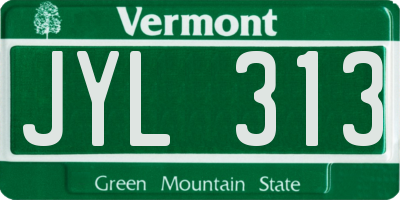 VT license plate JYL313