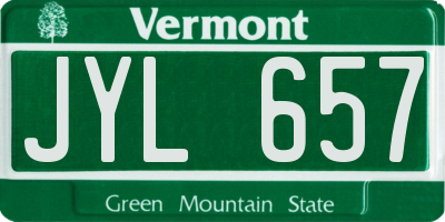 VT license plate JYL657