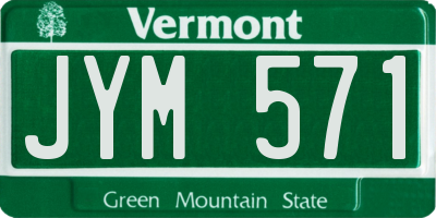 VT license plate JYM571