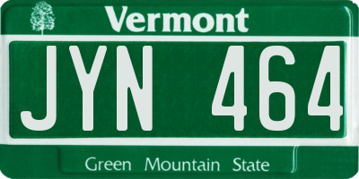 VT license plate JYN464