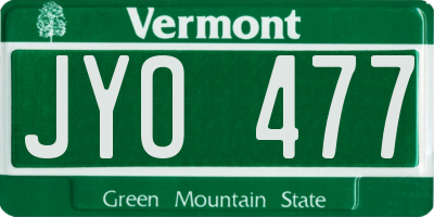 VT license plate JYO477