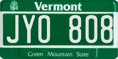 VT license plate JYO808