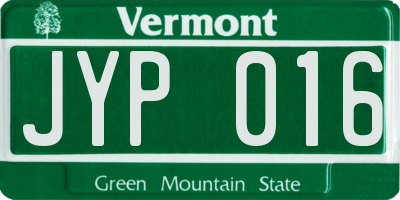 VT license plate JYP016