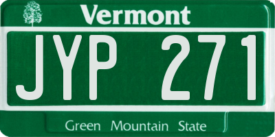 VT license plate JYP271