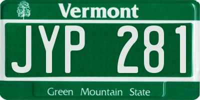 VT license plate JYP281