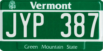 VT license plate JYP387