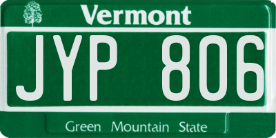 VT license plate JYP806