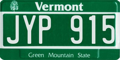 VT license plate JYP915