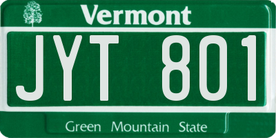 VT license plate JYT801