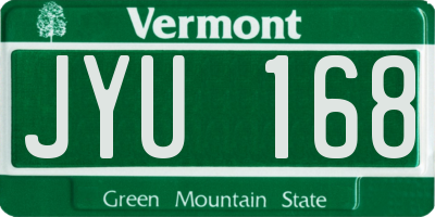 VT license plate JYU168