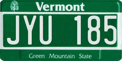 VT license plate JYU185
