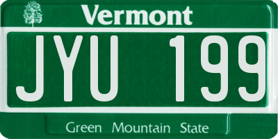 VT license plate JYU199