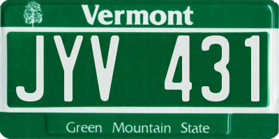 VT license plate JYV431