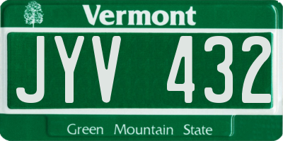 VT license plate JYV432