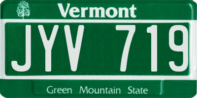 VT license plate JYV719