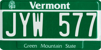 VT license plate JYW577