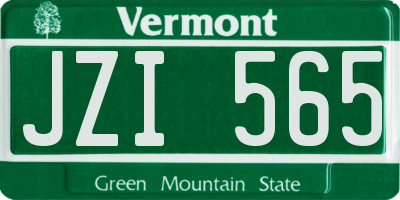 VT license plate JZI565