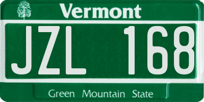 VT license plate JZL168