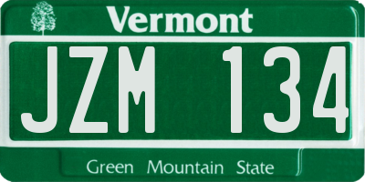 VT license plate JZM134