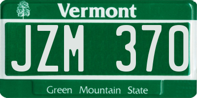 VT license plate JZM370