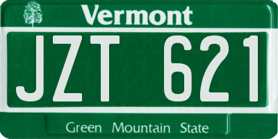 VT license plate JZT621