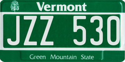 VT license plate JZZ530