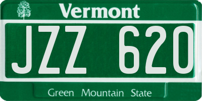 VT license plate JZZ620