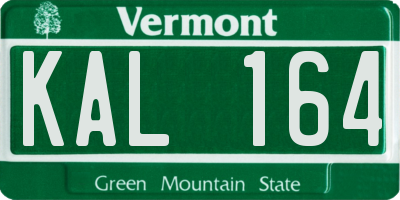 VT license plate KAL164