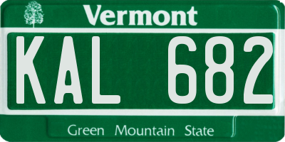 VT license plate KAL682