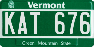 VT license plate KAT676
